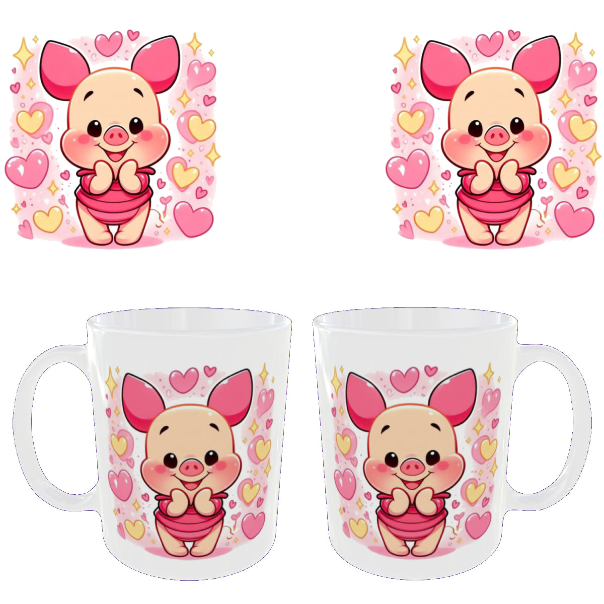 Mug Piglet Corazones